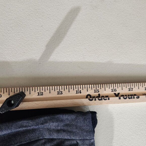 Navy Blue Pinstripe Slim Fit Trousers With Elastic Waistband For Women Medium - Picture 5 of 15